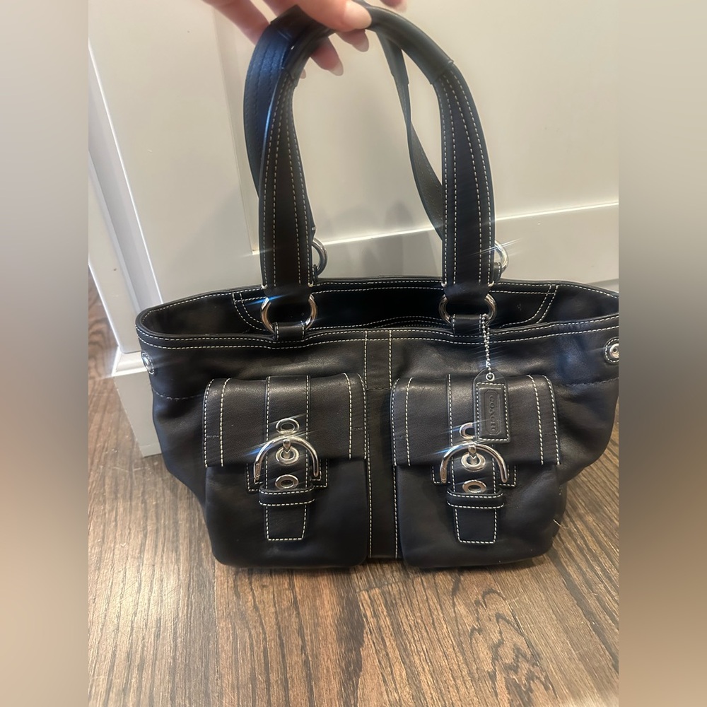 Coach Black Leather Handbag